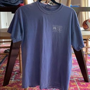 Southern Fried Cotton M blue yellow lab T-shirt